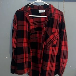 Old navy red and black flannel